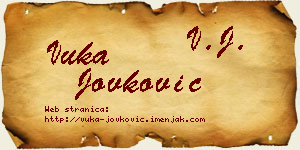 Vuka Jovković vizit kartica